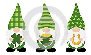 Patrick`s day Gnomes vector illustration